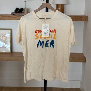 NWT Sezane Chaleur Soleil Mer T-Shirt - Cream - L